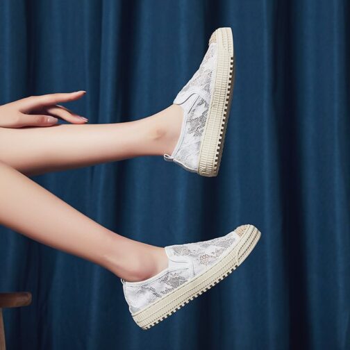 Slip On Lace Espadrilles Loafer Sneakers