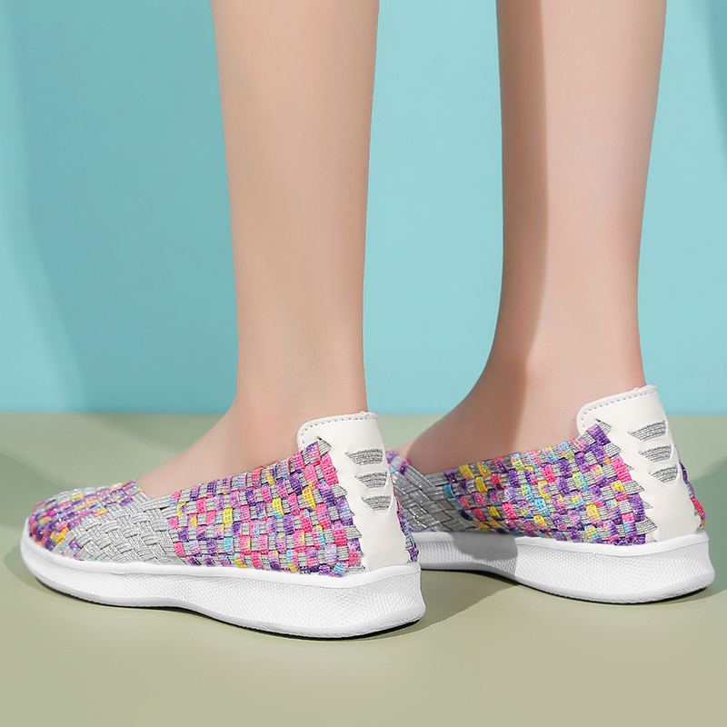 Elastic Knitted Slip On Loafer Sneakers - Anvss.com