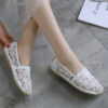Lace Flowers Espadrilles Loafer Flat Shoes