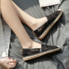 Sequins Slip On Espadrilles Loafer Flat Shoes