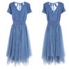 Short Sleeve Sweater Tee T Shirt Knit Mesh Dress